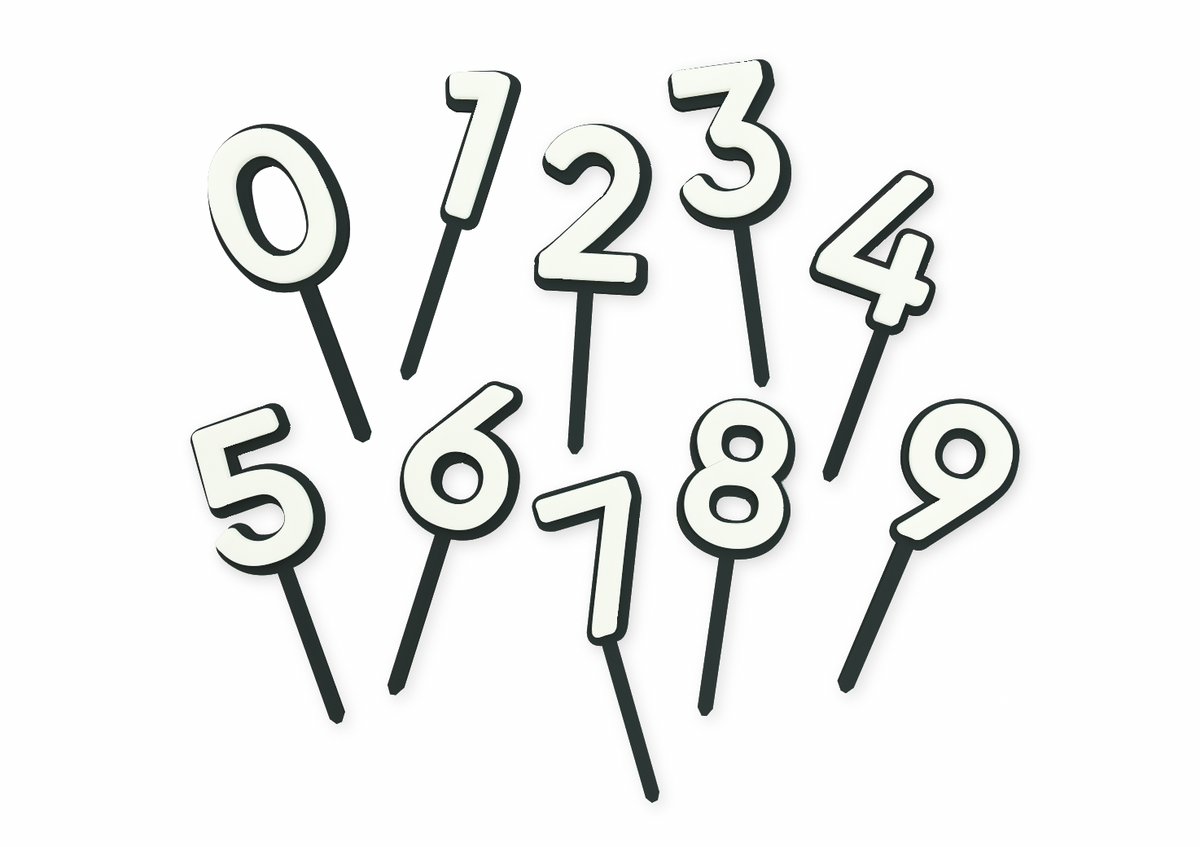 LIQUORICE ALL SORTS SHADOW NUMBER Cake Topper Kiki Party Studio