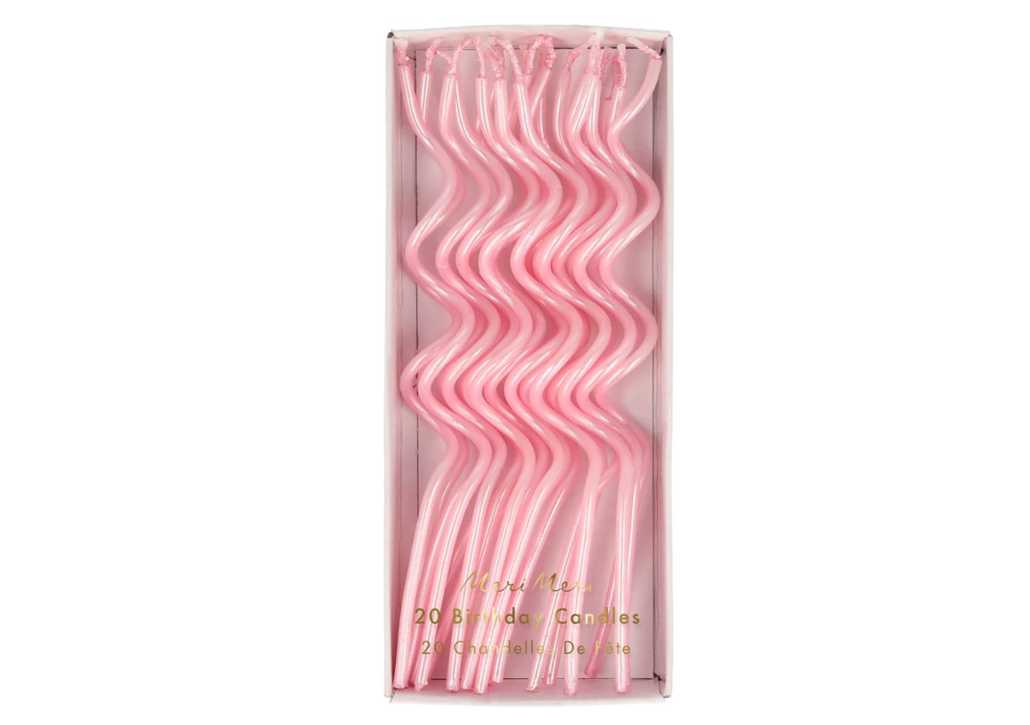 Pink Swirly Candles (set of 20) | MERI MERI