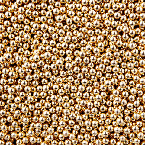 SUCRE: DELUXE SPRINKLES - 7MM METALLIC GOLD PEARLS