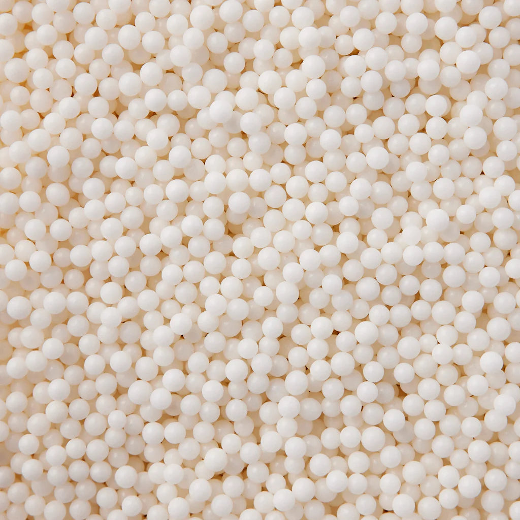 SUCRE: DELUXE SPRINKLES - 6MM PEARLS WHITE