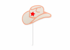 NATURAL WESTERN HAT - Cake Topper | Charm