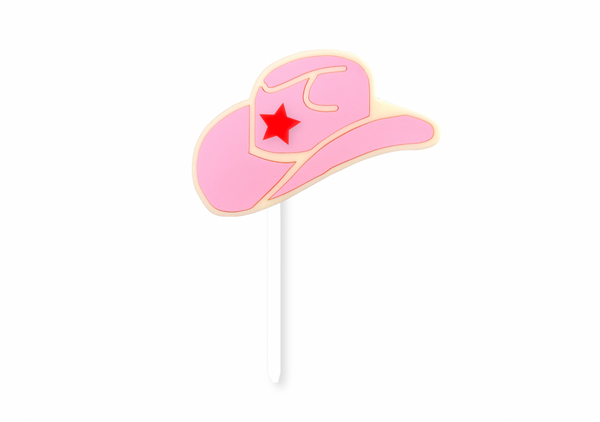 PINK WESTERN HAT - Cake Topper | Charm