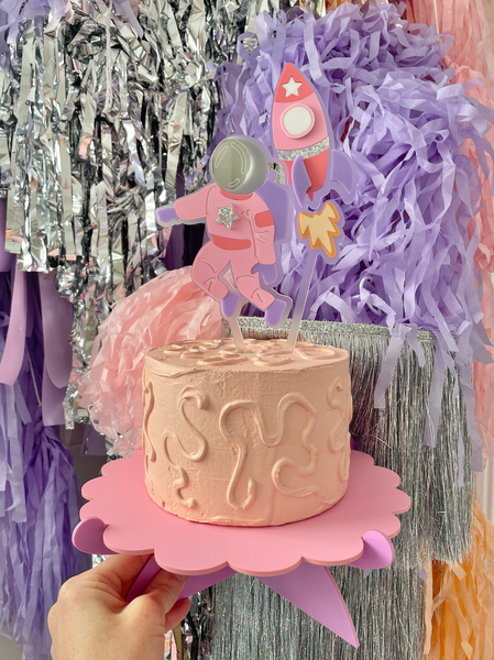 OUTER SPACE PINKS - Cake Topper