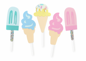 SCREAM FOR ICE-CREAM  - Cake Toppers (sold individually)