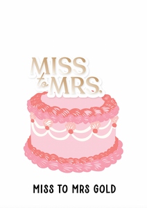 White + gold Miss to Mrs - Kiki Design Collection