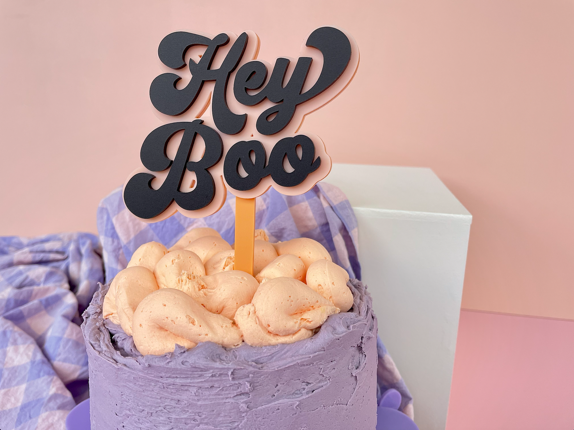 HEY BOO - Cake Topper