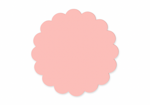 PEACHY PINK ACRYLIC PETAL PLATE