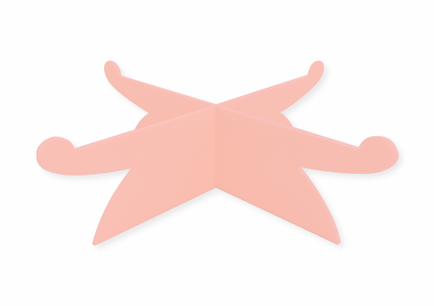 PEACHY PINK ACRYLIC PLATE STAND