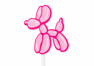 PINK BALLOON PUP- Cake Topper