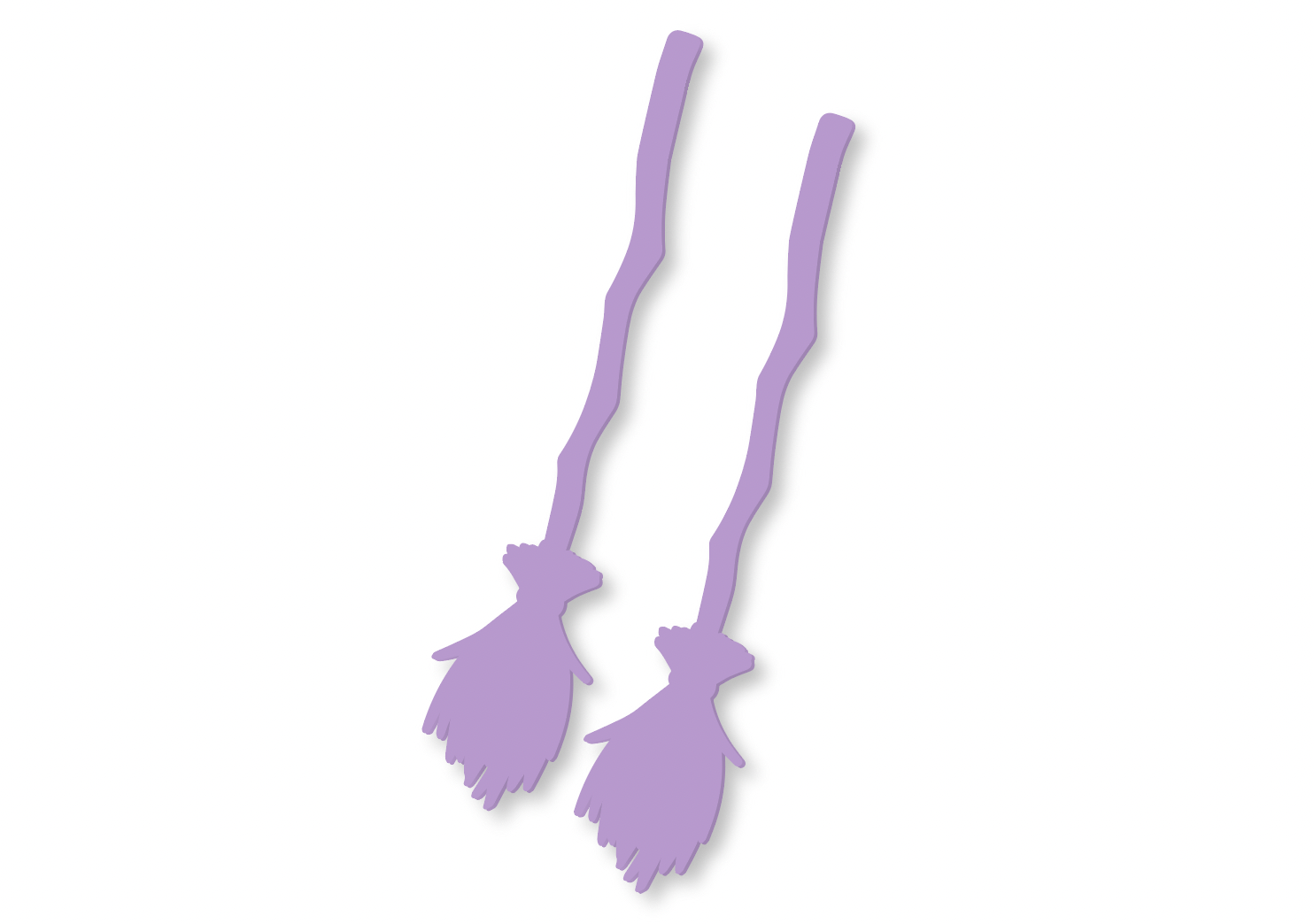 LILAC WITCHES BROOM Swizzle Stick (Set of 2)