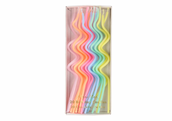 Pastel Swirly Candles (set of 20) | MERI MERI