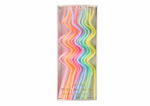 Pastel Swirly Candles (set of 20) | MERI MERI