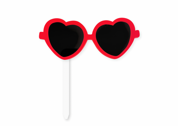 RED HEART EYES- Cake Topper or Charm