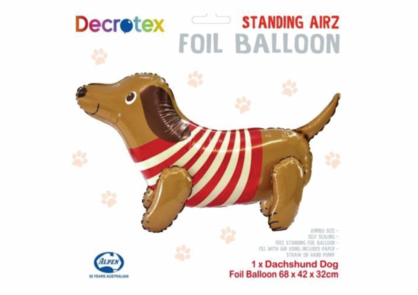 STANDING AIRZ DACHSHUND DOG | SHAPED FOIL BALLOON