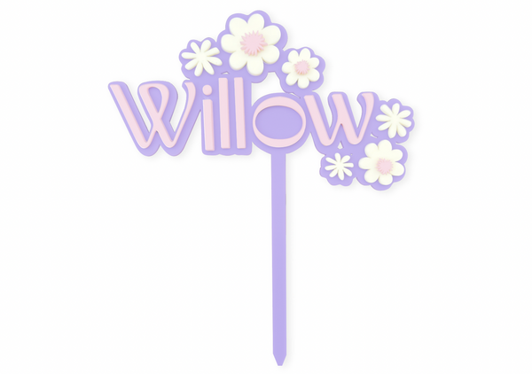 FLOWER CHILD LILAC - Cake Topper