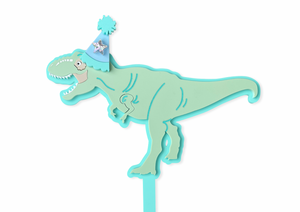 GREENS ROARING PARTY T- REX  | Cake Topper