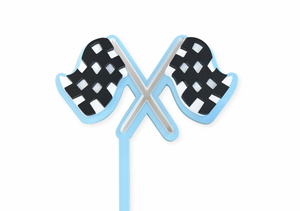 RACE FLAGS - Cake Topper