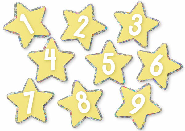 STAR PASTEL LEMON IRIDESCENT GLITTER - Magnetic Badge (sold separately)