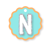 MINT WAVY INITIAL BAG TAG