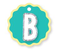 LEMON WAVY INITIAL BAG TAG