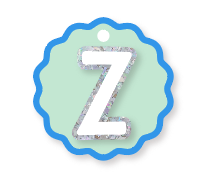 SAGE WAVY INITIAL BAG TAG