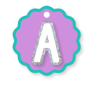 BUBBLEGUM WAVY INITIAL BAG TAG