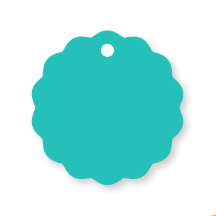 BLUE WAVY INITIAL BAG TAG