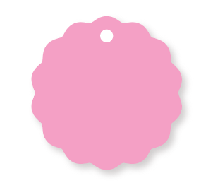 RASPBERRY WAVY INITIAL BAG TAG