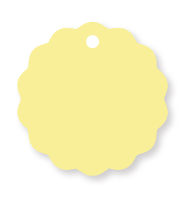 LEMON WAVY INITIAL BAG TAG