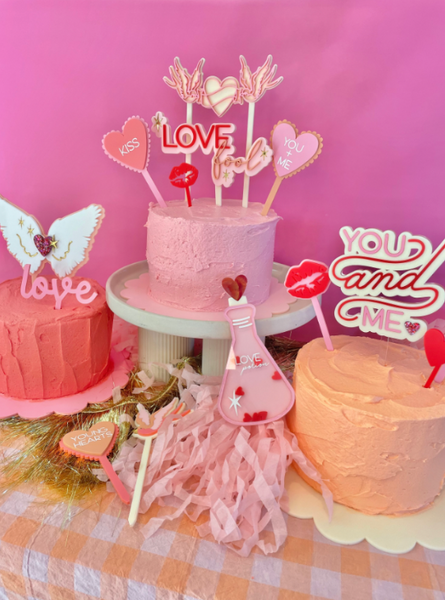 CANDY PINK LOVE - Cake Topper