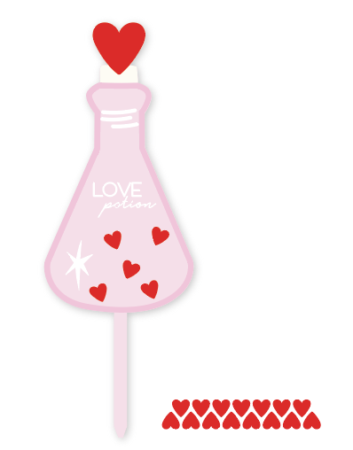 LOVE POTION SHAKER - Cake Topper
