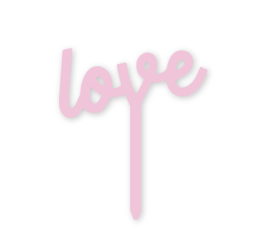 CANDY PINK LOVE - Cake Topper
