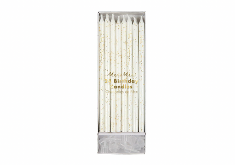 Gold Glitter Candles (set of 24) | MERI MERI