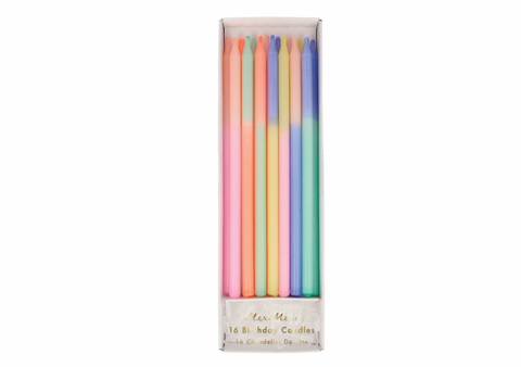 Multi Color Block Candles (set of 16) | MERI MERI