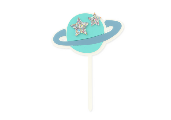 BLUES OUT OF THIS WORLD SPACE - Cake Toppers (sold individually)