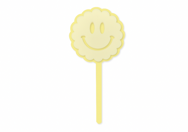 PASTEL FLOWER SMILEY- Cake Toppers (sold individually)